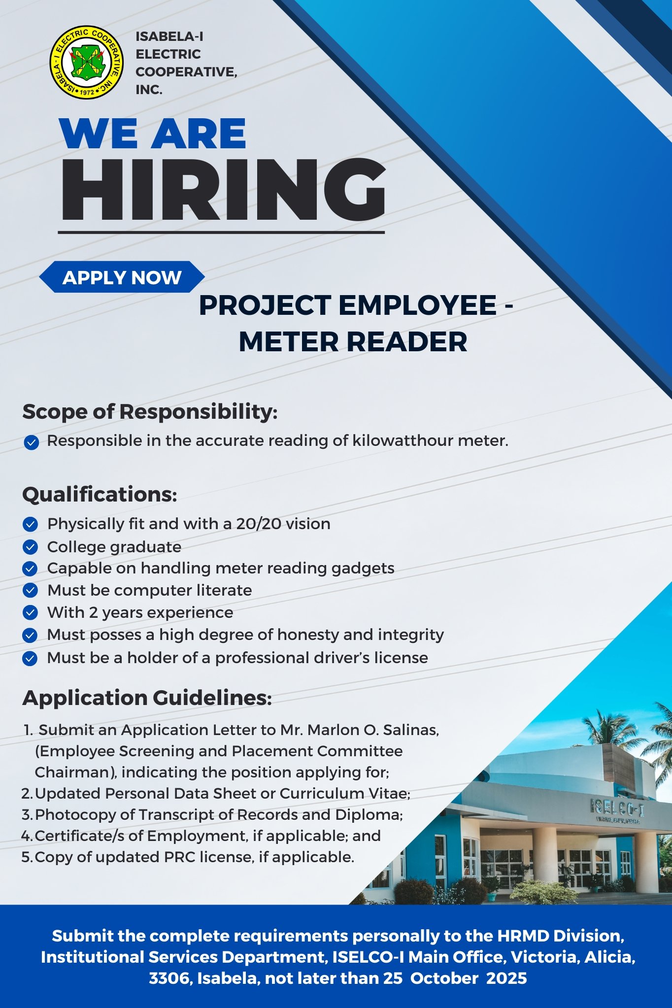 Project Employee - Meter Reader